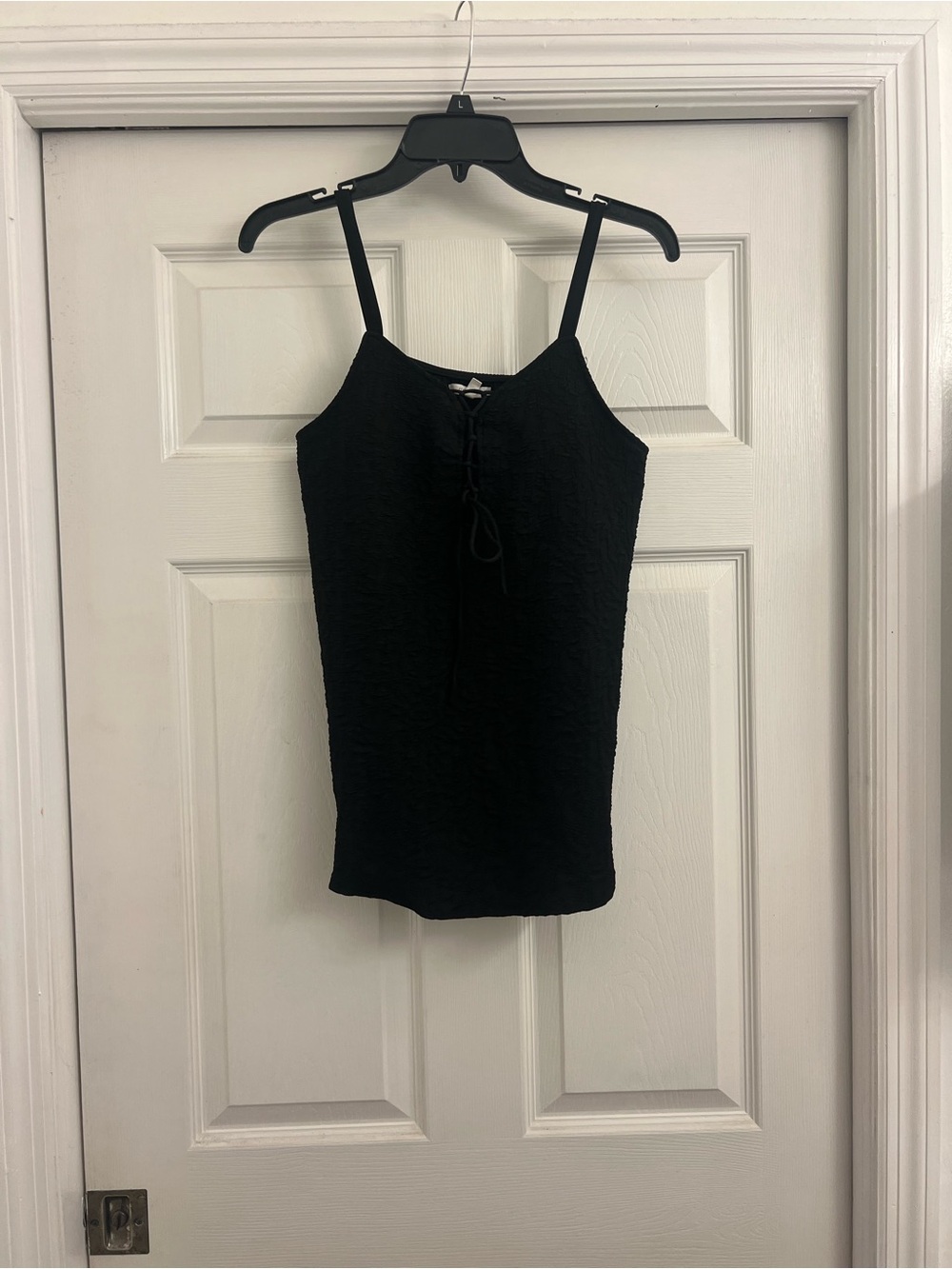 Black Lace-Up - Women's Tank Top